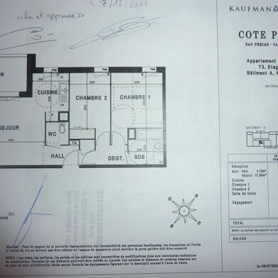 Appartement 3 pièces 1300 €