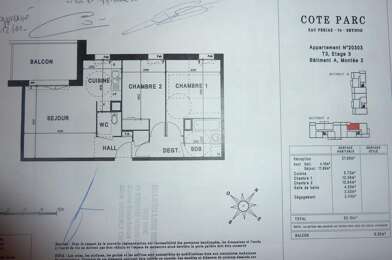 Appartement 3 pièces 1300 €