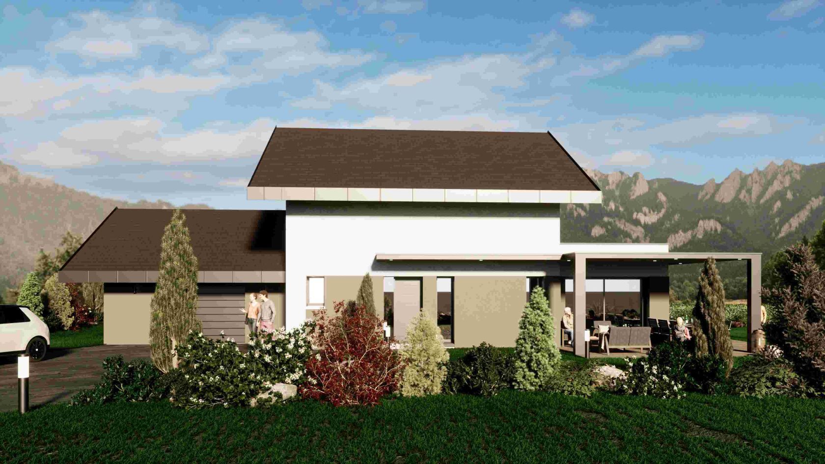 AV 251107 Projet de construction d'une maison 130 m² avec terrain à MOUXY (73)