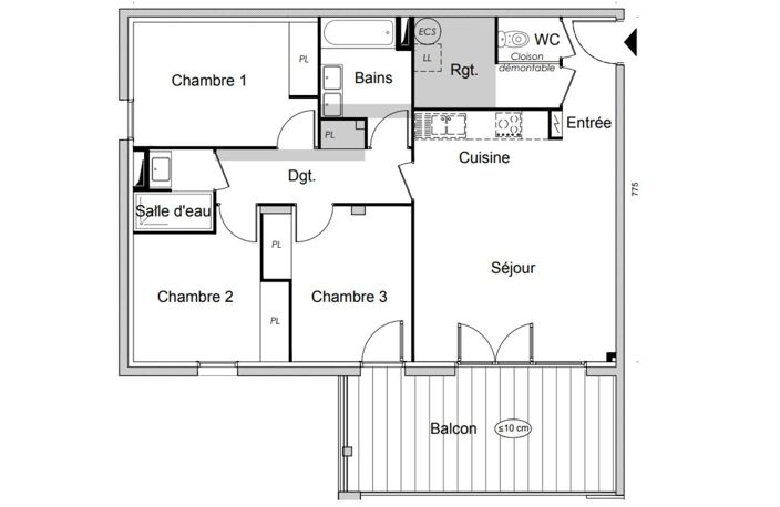 Vente Appartement 4 pièces — photo 4