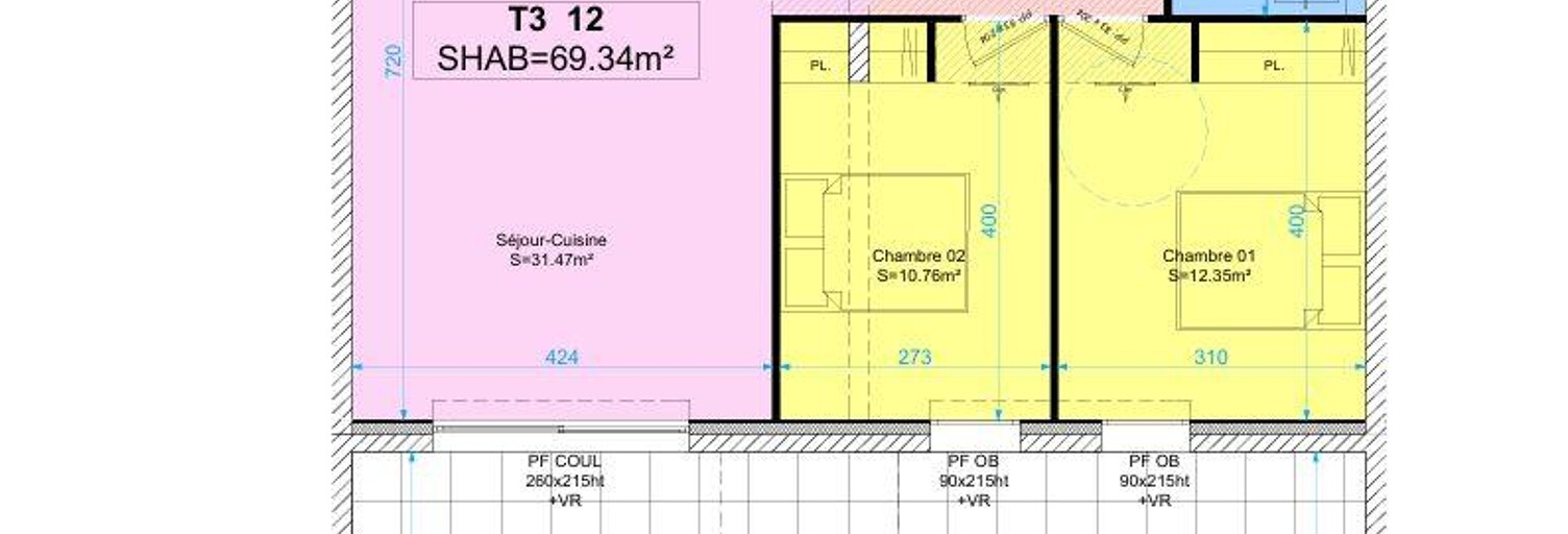 Appartement 3 Pièces 69 m² à vendre à Saint-Raphaël (83700)