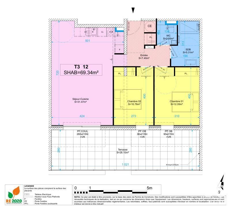 St-Raphael - 69m² - 3p. - 2ch.