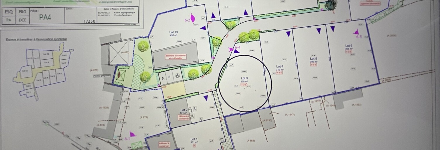 Terrain  378 m² à vendre à Vérines (17540)