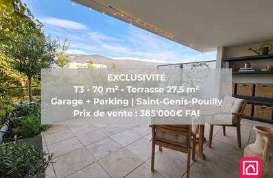 Appartement 3 pièces avec terrasse, garage et parking à Saint-Genis-Pouilly (01630) — photo du bien