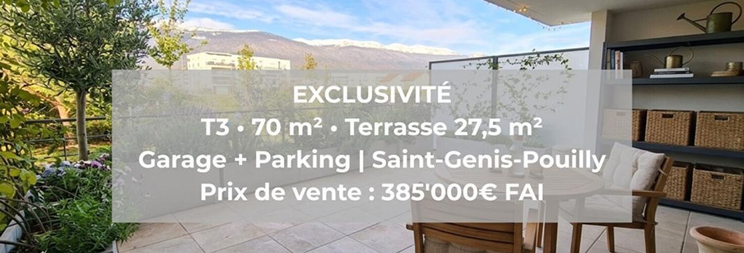 Appartement 3 Pièces 70 m² à vendre à Saint-Genis-Pouilly (01630)