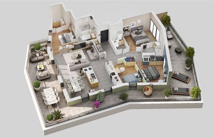 À VENDRE  T5 D'EXCEPTION EN DERNIER ÉTAGE AVEC TERRASSE DE 100 m²  RÉSIDENCE NEUVE À ÉPAGNY METZ-TESSY — photo 2