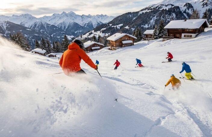 ENSEMBLE ALPIN ULTRA-PREMIUM de 3 400 m² à TIGNES (73) 5 Chalets haut de gamme , accès ski au pied, vue, piscine — photo 4