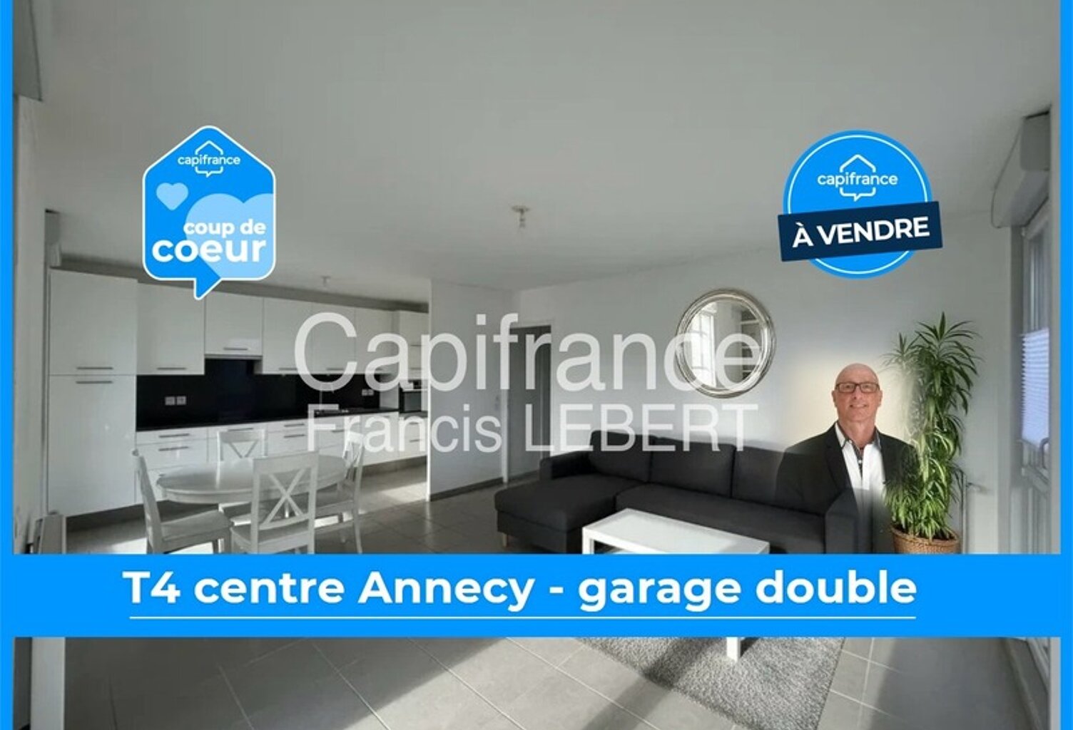 Magnifique T4 récent en étage élevé - garage possible, ANNECY centre ville (74) — photo 1