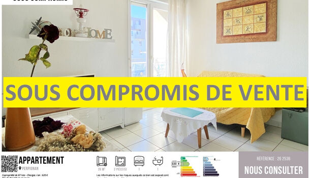Appartement 2 pièces  à vendre Perpignan 66100