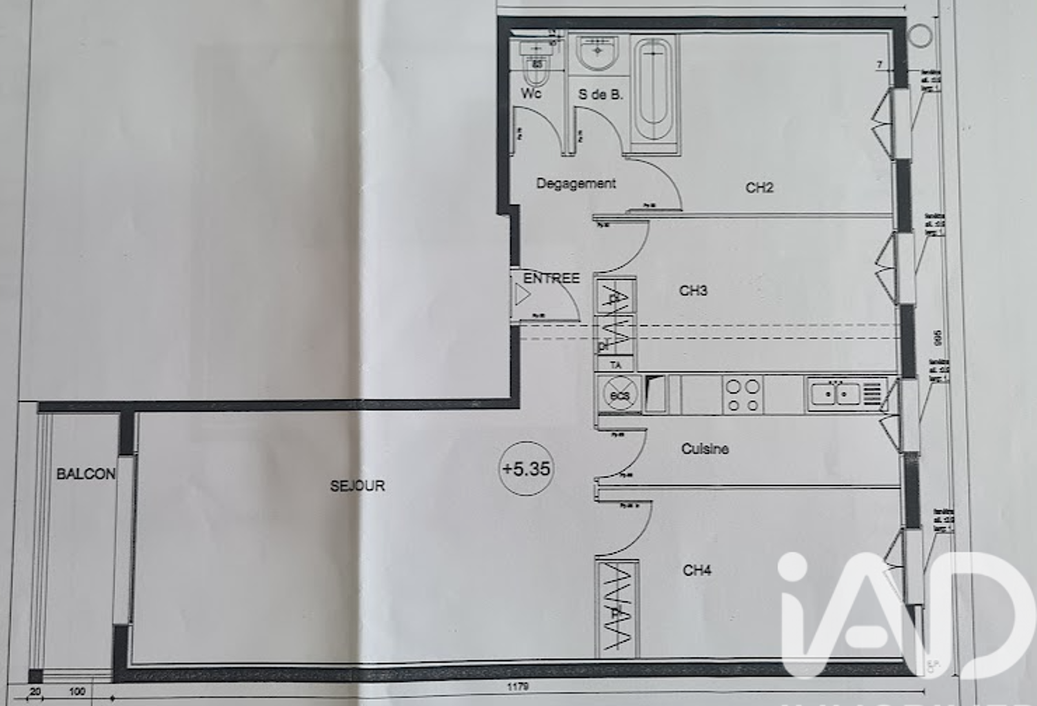 Vente Appartement 4 pièces — photo 1