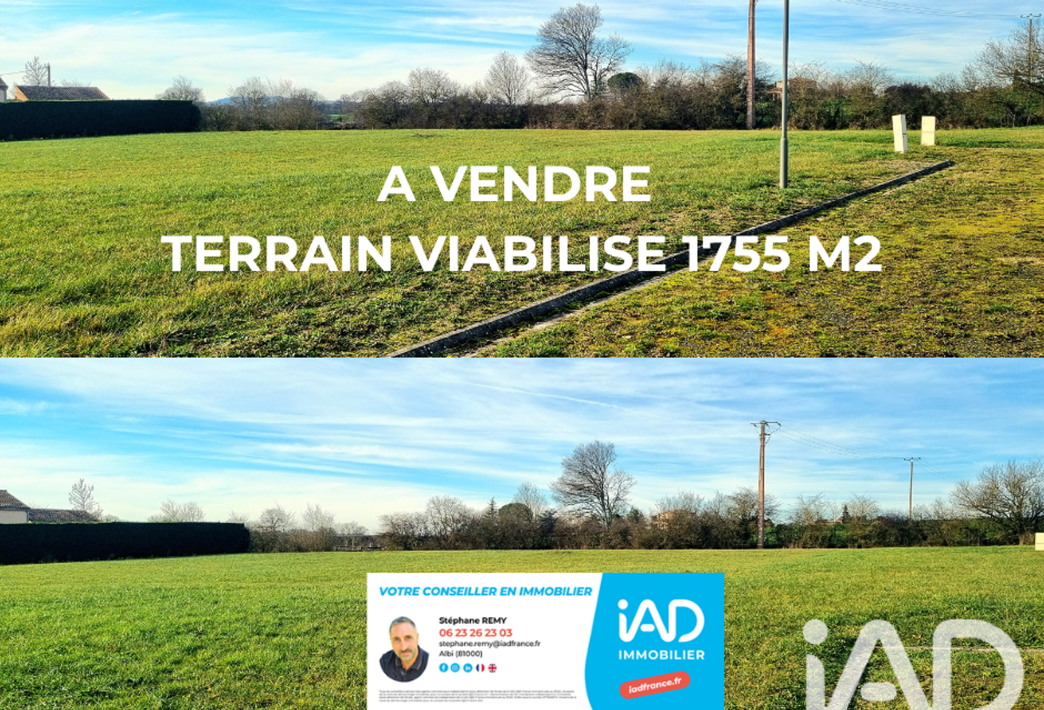 Vente Terrain à bâtir 1 755 m&sup2; — photo 1