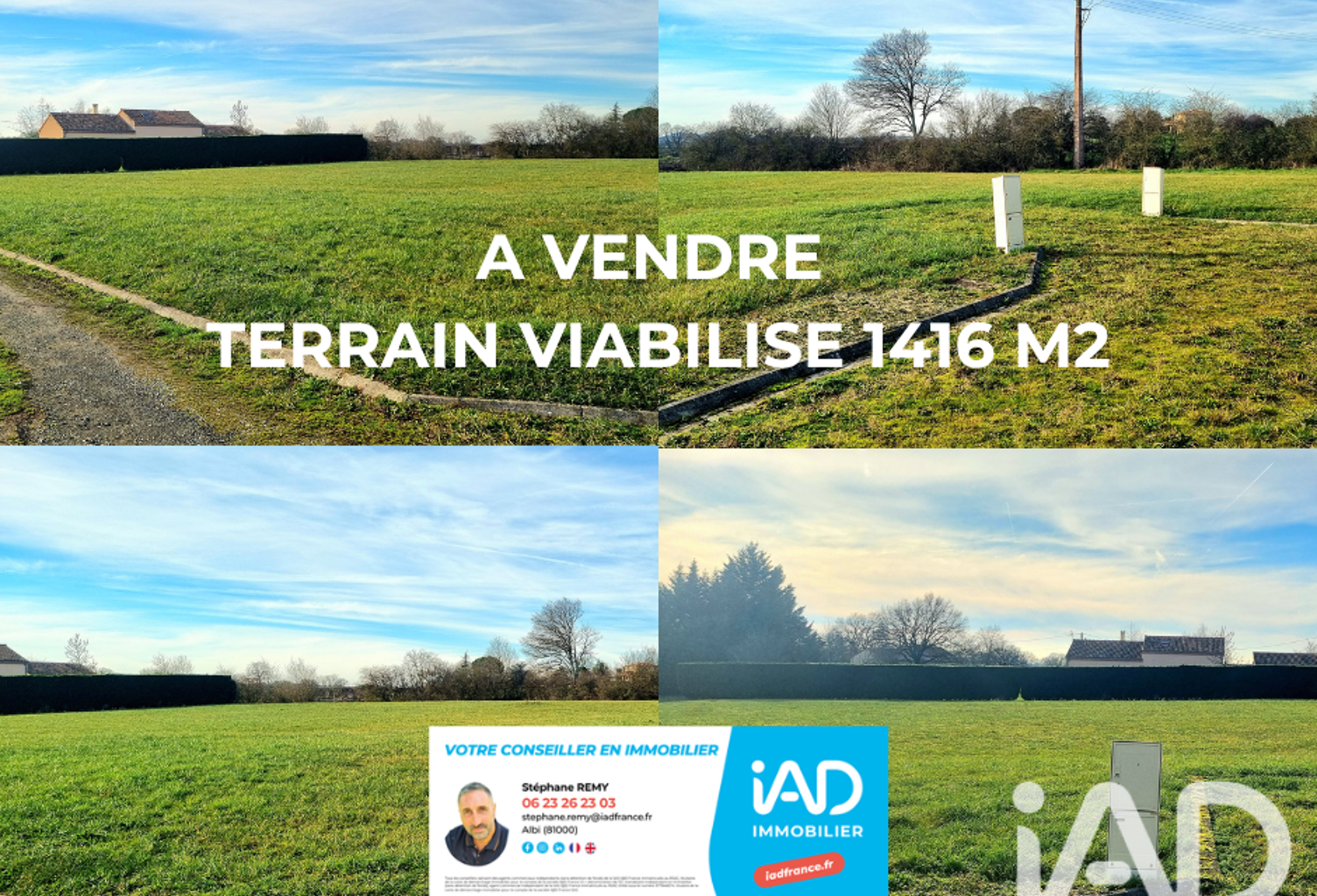 Vente Terrain à bâtir 1 416 m&sup2; — photo 1