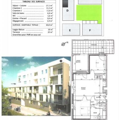 Appartement 3 pièces 1010 €