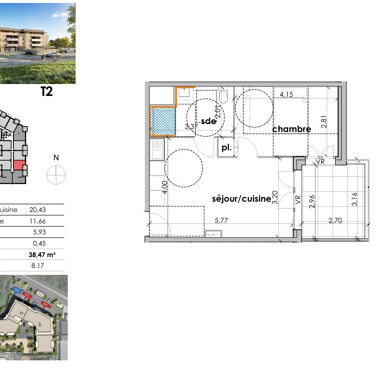 Appartement 2 pièces 178000 €