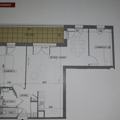 Appartement 2 pièces 877 €