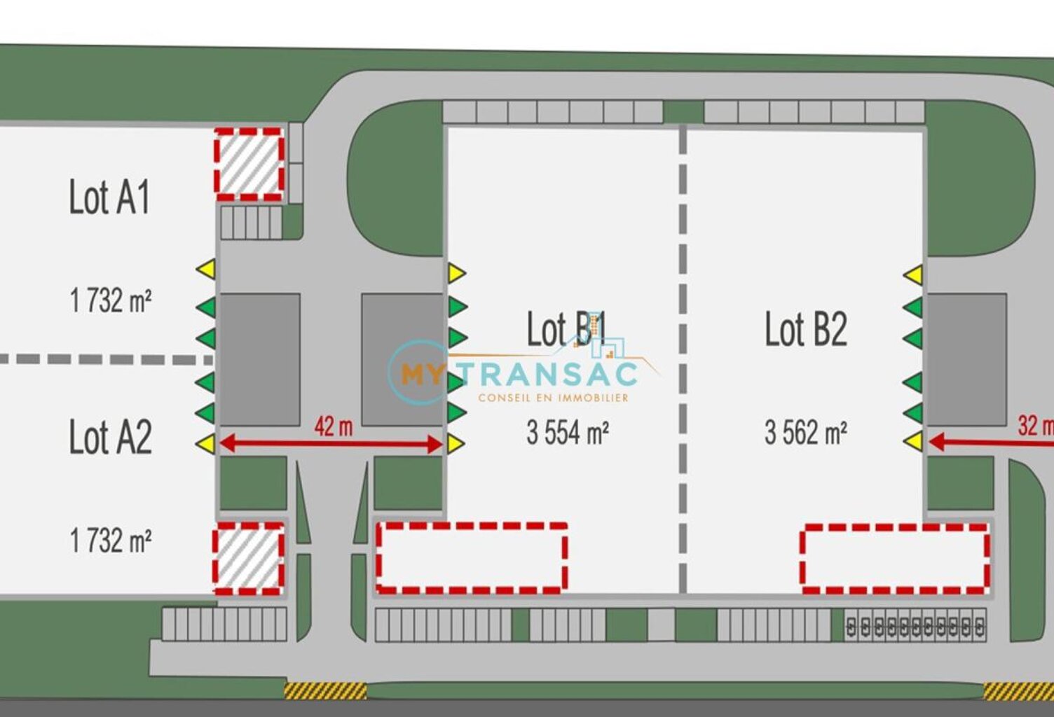 A LOUER locaux d'activités neufs de 1732, 3554 et 7116m² à La Courneuve — photo 1