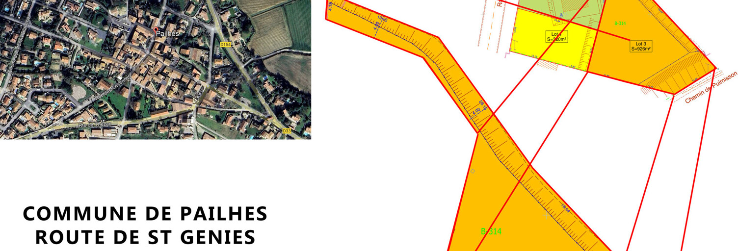 Terrain  320 m² à vendre à Pailhès (34490)