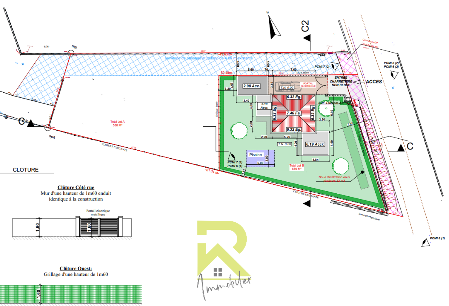 TERRAIN CONSTRUCTIBLE + PERMIS CONSTRUIRE — photo 1