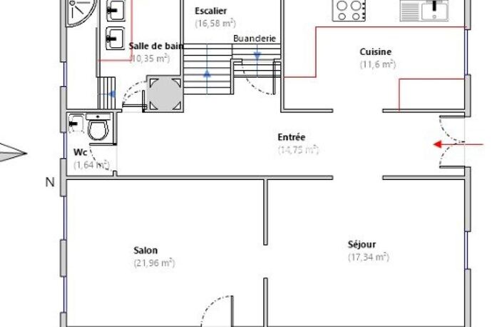 Ancien presbytère rénové de 165 m², 4 chambres, 1749 m² de terrain. — photo 3