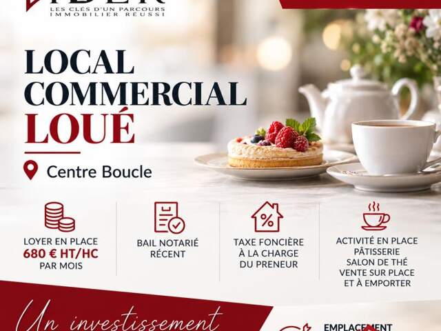 INVESTISSEMENT LOCATIF   LOCAL COMMERCIAL LOUÉ   CENTRE BOUC — photo du bien