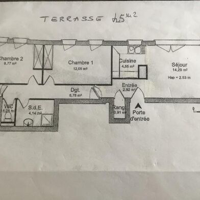 Appartement 3 pièces 1140 €