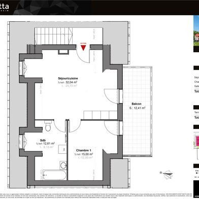 Appartement 2 pièces 220000 €