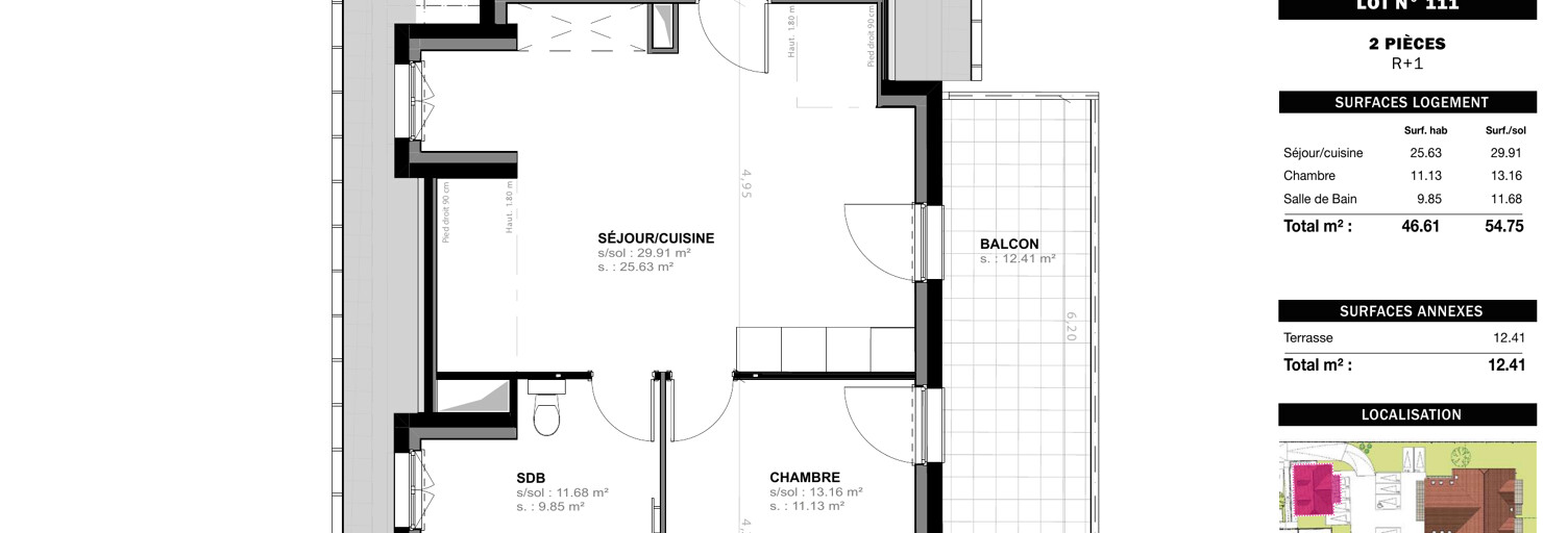 Appartement 2 Pièces 49 m² à vendre à Rosheim (67560)