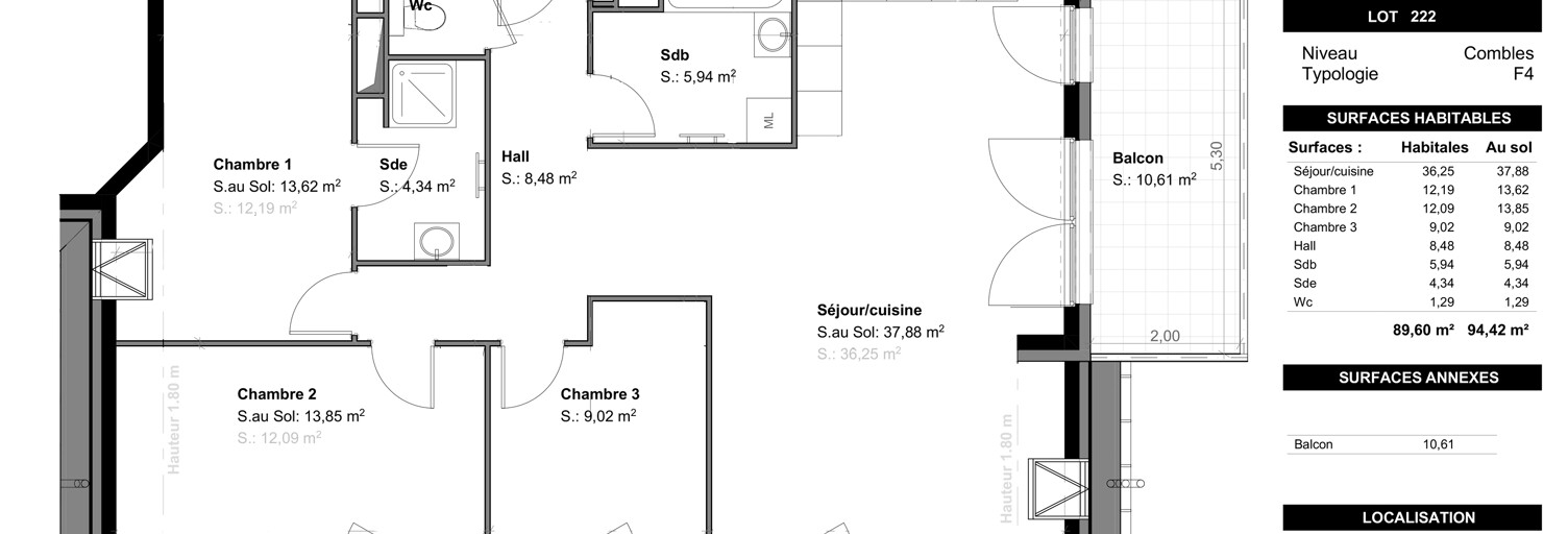 Appartement 4 Pièces 90 m² à vendre à Rosheim (67560)