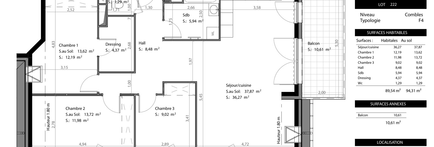 Appartement 4 Pièces 90 m² à vendre à Rosheim (67560)