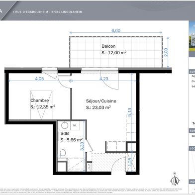 Appartement 2 pièces 190000 €