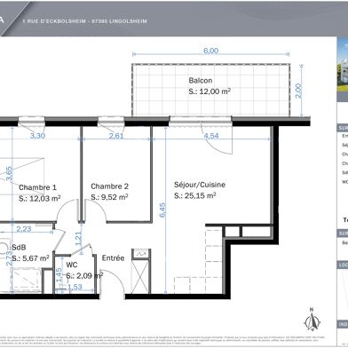 Appartement 3 pièces 259000 €
