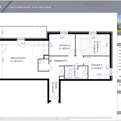 Appartement 4 pièces 343000 €