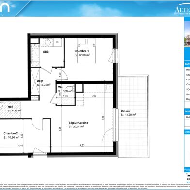 Appartement 3 pièces 245000 €