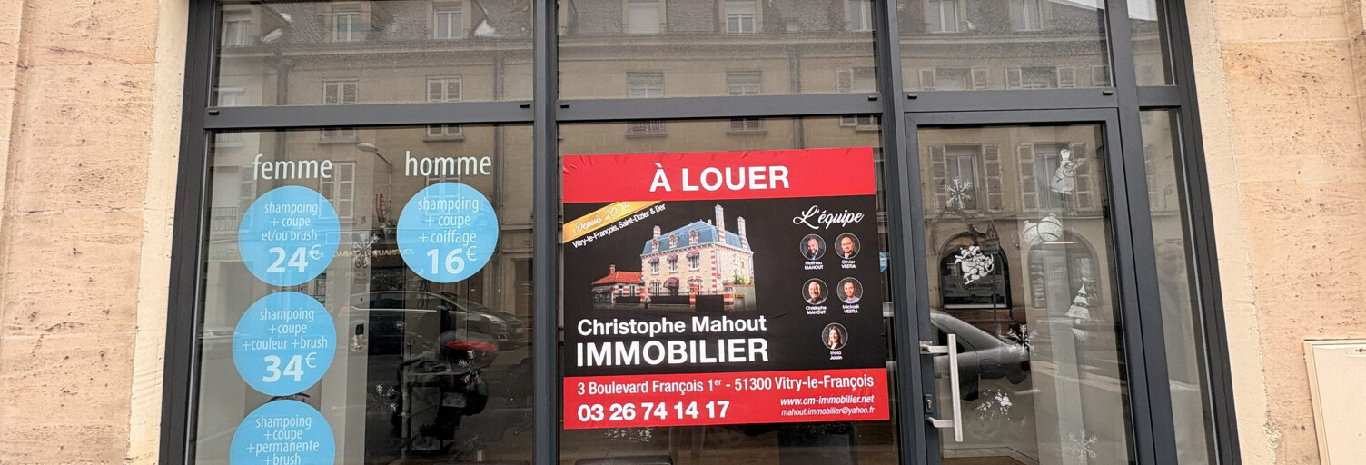 Commerce  61 m² à louer à Vitry-le-François (51300)