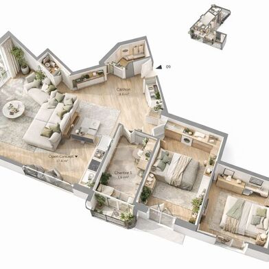 Appartement 3 pièces 295000 €