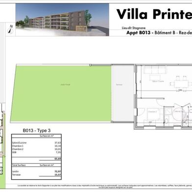 Appartement 3 pièces 450000 €