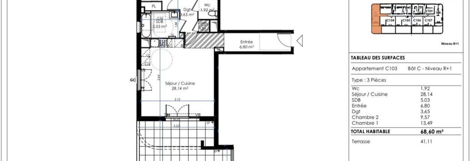 Appartement 3 Pièces 62 m² à vendre à La Seyne-sur-Mer (83500)