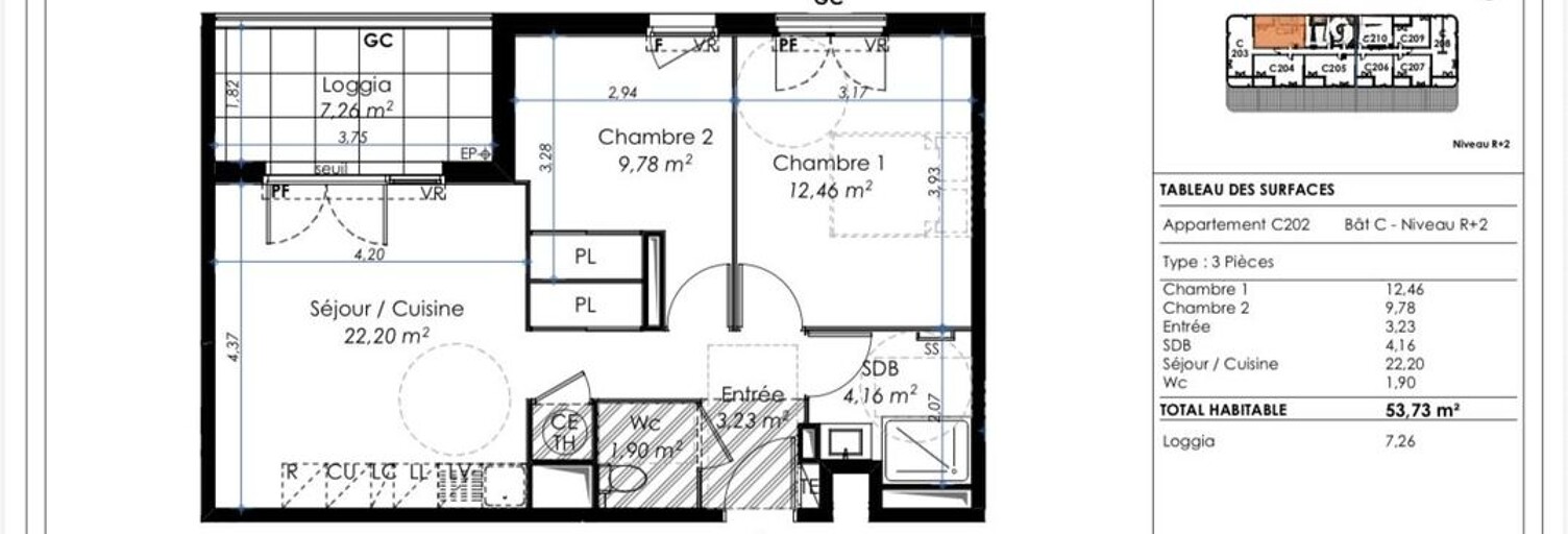 Appartement 3 Pièces 53 m² à vendre à La Seyne-sur-Mer (83500)