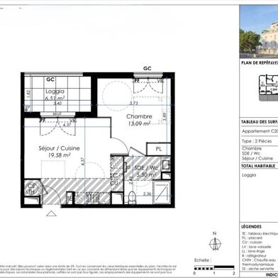 Appartement 2 pièces 157200 €