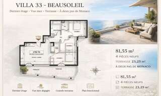 Appartement 4 Pièces 82 m² à vendre à Beausoleil (06240)