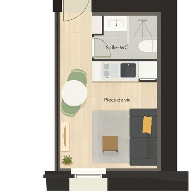 Appartement 1 pièces 125600 €