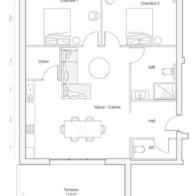 Appartement 3 pièces 530000 €