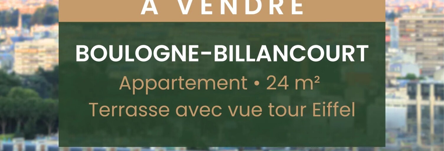 Appartement 1 Pièce 24 m² à vendre à Boulogne-Billancourt (92100)