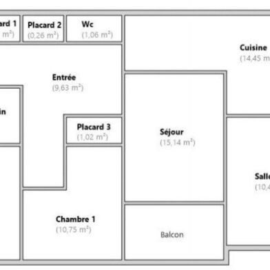 Appartement 3 pièces 139000 €