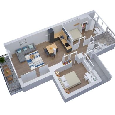 Appartement 3 pièces 1170 €