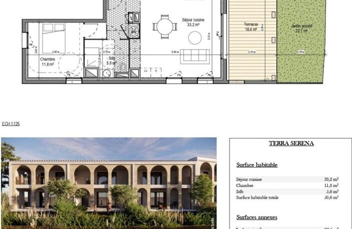 Appartement Résidence sénior neuf T2 avec jardin — photo 2