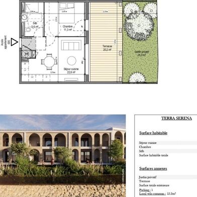 Appartement 2 pièces 185416 €