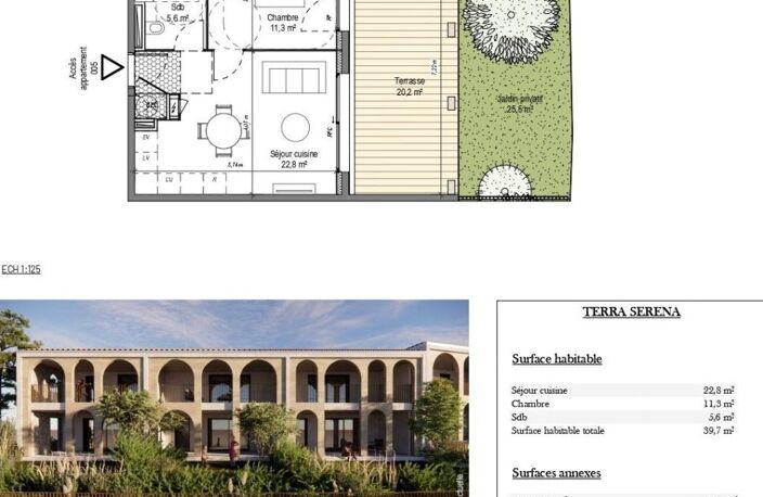 Appartement Résidence sénior neuf T2 avec jardin — photo 2