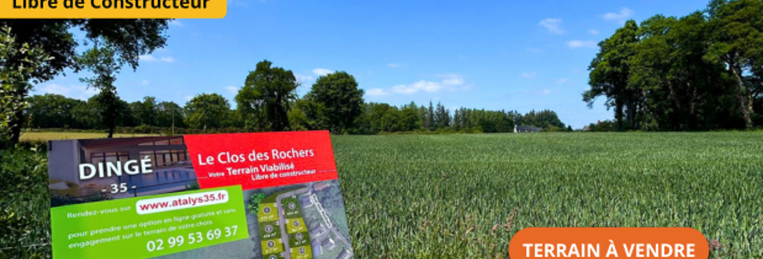 Terrain  414 m² à vendre à Dingé (35440)