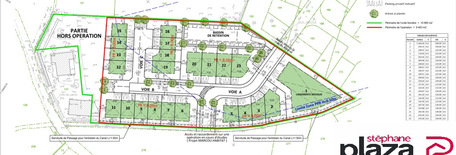 Terrain  298 m² à vendre à Pézilla-la-Rivière (66370)